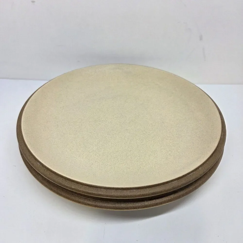 Crown Ceramics For Cracker Barrel DUNE Set Of 2 Beige 10 1/2